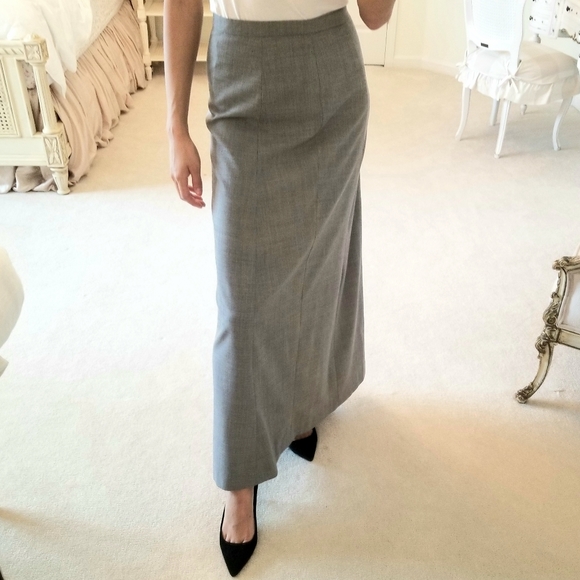 J. Crew Dresses & Skirts - J. Crew Wool A Line Grey Gray Maxi Skirt